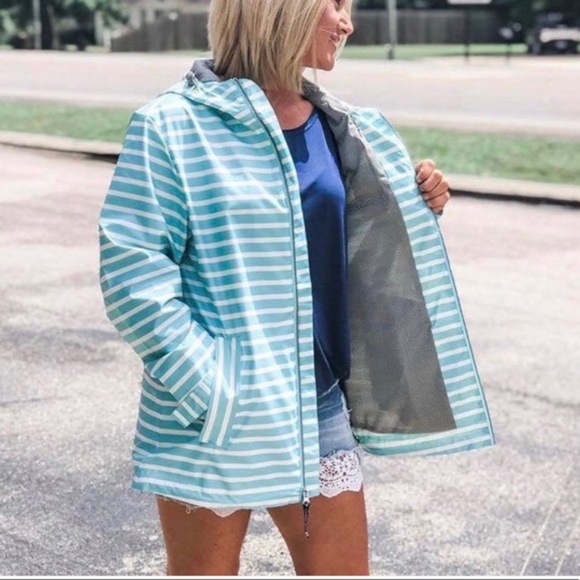 Charles River Cabana Stripe Rain Jacket – Seaside Tag (Size S) - Picture 7 of 7